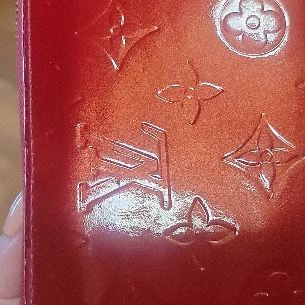 Louis Vuitton Red Zippy Vernis Wallet - Picture 7 of 8